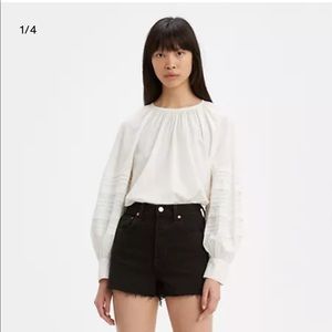 Black Ribcage LEVI Shorts